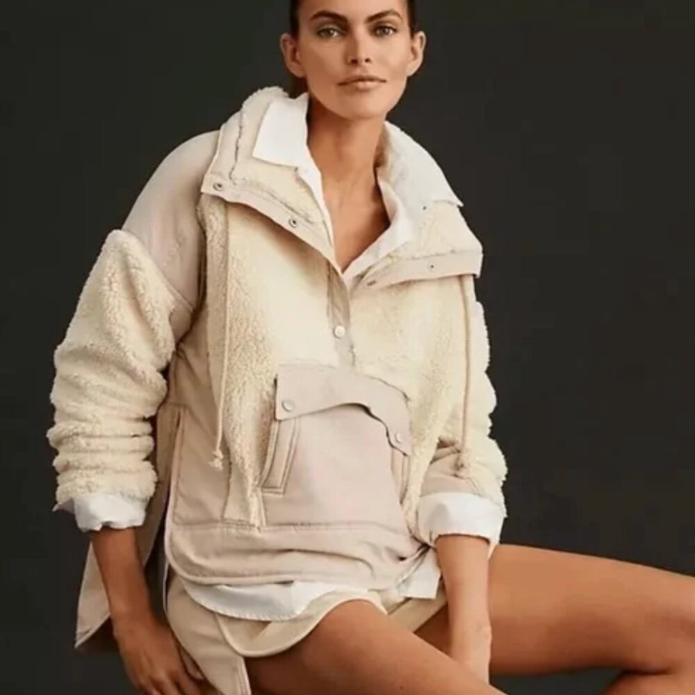 Anthropologie Daily Practice Long Sleeve Sherpa jacket size large